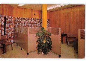 Oneonta NY Postcard 1965 National Commercial Bank Interior Instalment Credit Dep