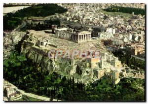 Postcard Modern Athens Acropolis The plane view