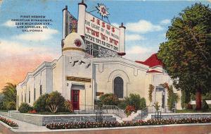 Los Angeles CA 1st Hebrew Christian Synagogue Jewish Christian Postcard