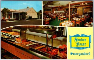 VINTAGE POSTCARD THE SWEDEN HOUSE SMORGASBORD AT ST. PETERSBURG FLORIDA