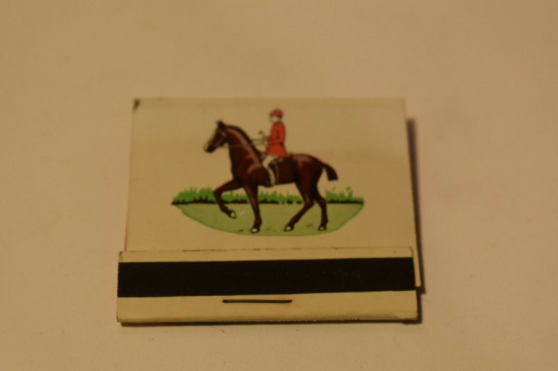 The Old Barn Burbank Illinois Horse and Rider Matchbook Variant