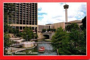 Texas San Antonio View Of San Anntonio River 1989