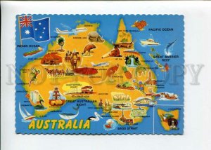 3154908 Map of AUSTRALIA old postcard