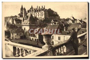 Old Postcard Chateau de Loches The Royal Castle and Porte des Cordeliers