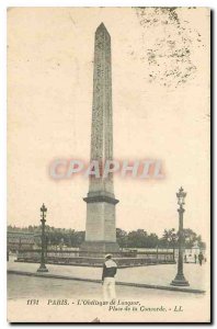 Old Postcard Paris the Obelisk of Luxor Place de la Concorde