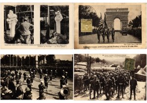 AMERICAN ARMY WWI IN FRANCE MILITARY 71 Vintage Postcards (L6085)