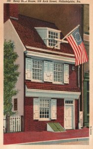 Vintage Postcard Betsy Ross House Arch Street Philadelphia PA Pennsylvania