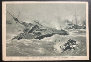 Mint Germany Picture Postcard Collapse Of A British Ship Colonel Naval Battle