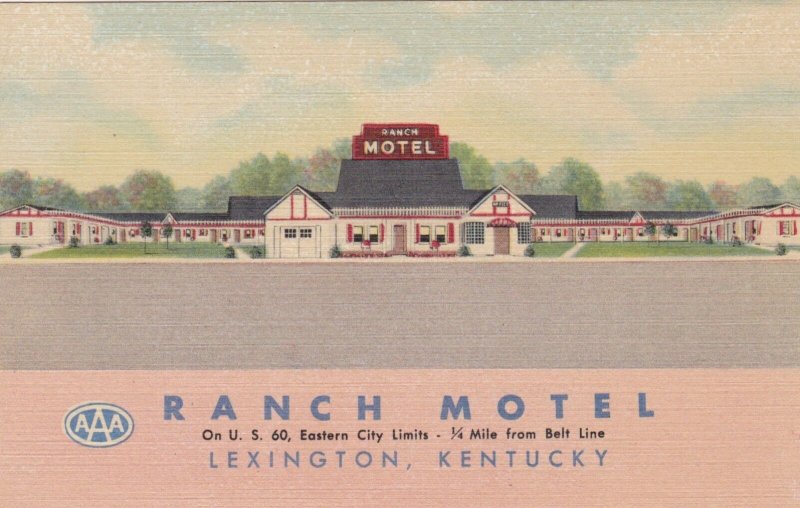 Kentucky Lexington The Ranch Motel Curteich sk2210