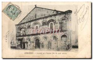 Surgeres - Facade of & # 39Eglise - Old Postcard