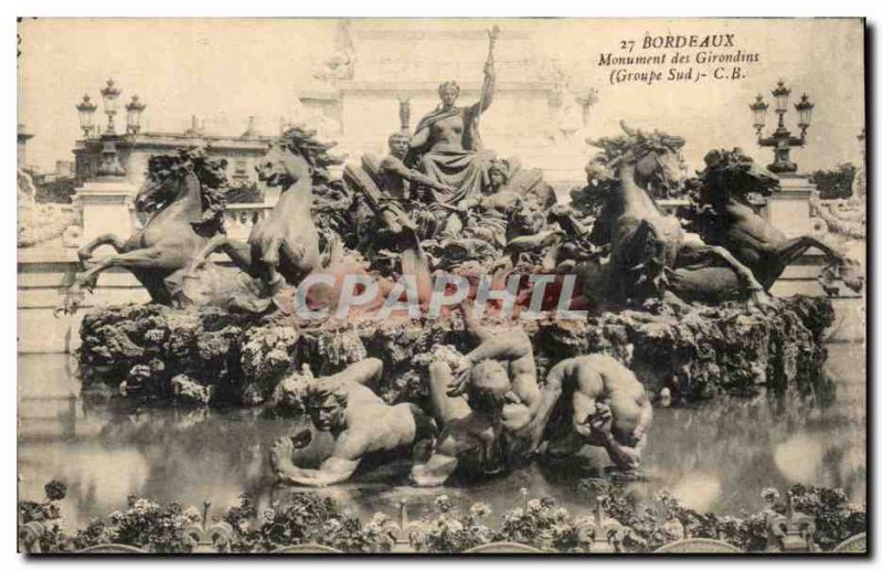 Bordeaux Postcard Ancient Monument of the Girondins (South Group)