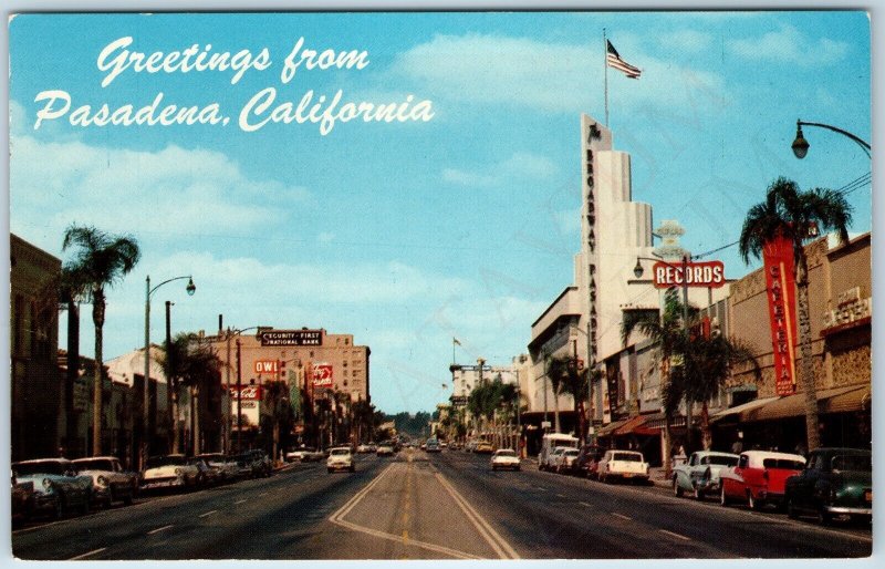 c1950s Pasadena, Cali. Colorado Blvd Rose Bowl Parade Mirro Krome Coca Cola A216