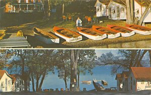 Lakeside Motel and Cabins Row Boats Cayuga Lake, New York USA Unused 