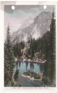 Lake Eva, Revelstoke National Park, BC, Vintage Tinted Real Photo Postcard