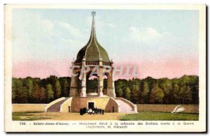 Old Postcard Saint Anne of Auray high Monument to the Memory of the dead Brit...