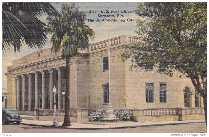 U. S. Post Office, The Air-Conditioned City, Sarasota, Florida, 30-40s