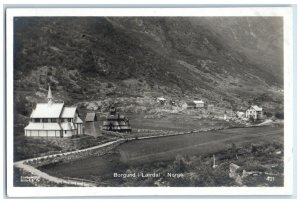 c1940's View of Small House in Borgund Laerdal Norway RPPC Photo Postcard