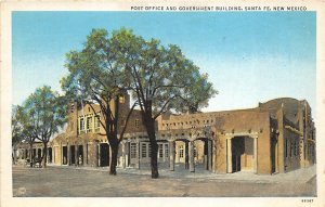 Santa Fe New Mexico 1930s Postcard Post office and Government Building