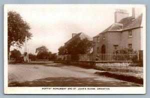 ORMISTON MOFFAT ST.JOHN'S MANSE SCOTLAND UK ANTIQUE REAL PHOTO POSTCARD RPPC