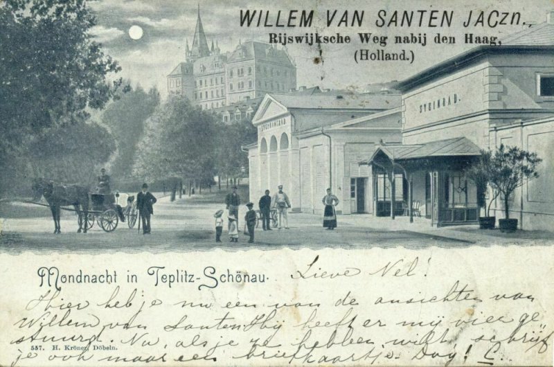 czech germany, TEPLITZ-SCHÖNAU TEPLICE, Stephansbad Steinbad (1900) Postcard