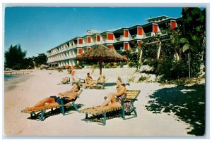 c1950's Montego Beach Hotel Montego Bay Jamaica B.W.I. Vintage Postcard