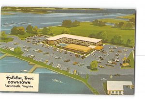 Portsmouth Virginia VA Vintage Postcard Holiday Inn Downtown