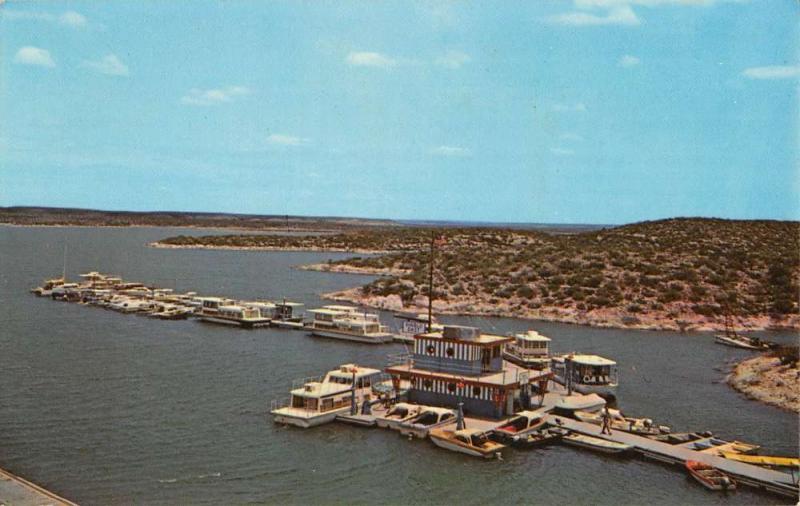 Del Rio Texas Diablo Marina Amistad Lake Vintage Postcard K42582