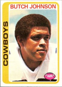 1978 Topps Football Card Butch Johnson Dallas Cowboys sk7207