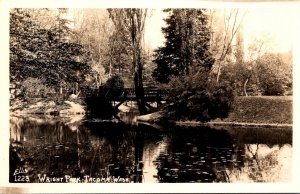 Washington Tacoma Scene In Wright Park Real Photo