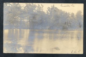 RPPC BRISTOL PENNSYLVANIA PA. LAKE SCENE COLLINGSWOOD NJ REAL PHOTO POSTCARD