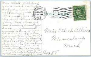 SAGINAW, Michigan  MI  ~ EAST SIDE HIGH SCHOOL  1911    Postcard