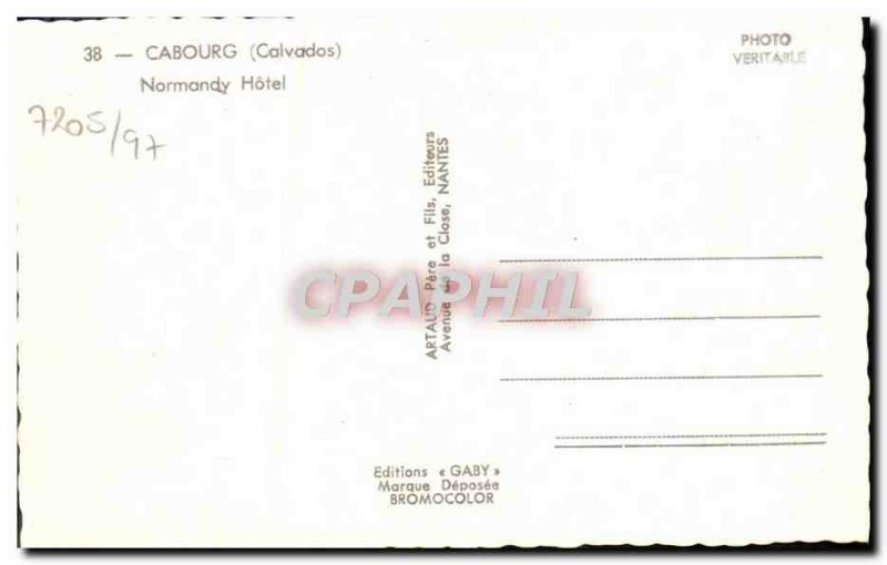 Postcard Moderne Cabourg Normandy Hotel