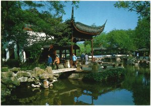 Vintage Postcard Pavilions Galleries & Terraces Zhuozheng Yuan Suzhou China CN