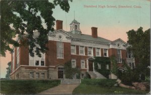 Postcard Stamford High School Stamford CT