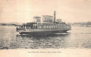 FERRY BOAT GOV. WINTHROP SHIP NEW LONDON CONNECTICUT POSTCARD 1907