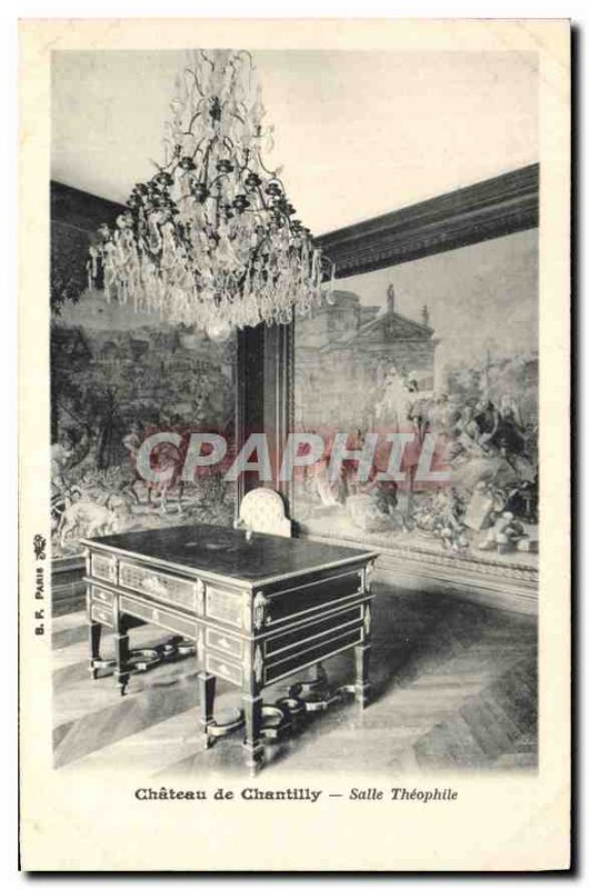 Old Postcard Chateau de Chantilly Room Theophile