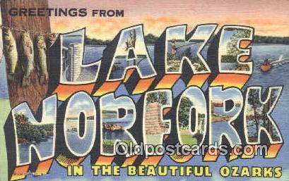 Lake Norfork, MO, USA Large Letter Town Postcard Post Card Old Vintage Antiqu...