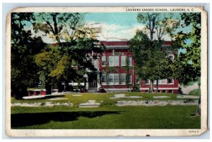 1936 Laurens Graded School Building Laurens South Carolina SC Vintage Postcard