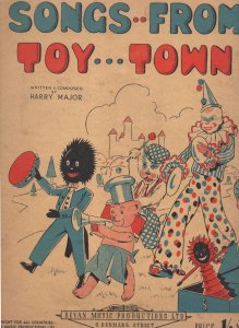 Songs From Toy Town Clown Golly Jack In The Box XL Old Sheet Music