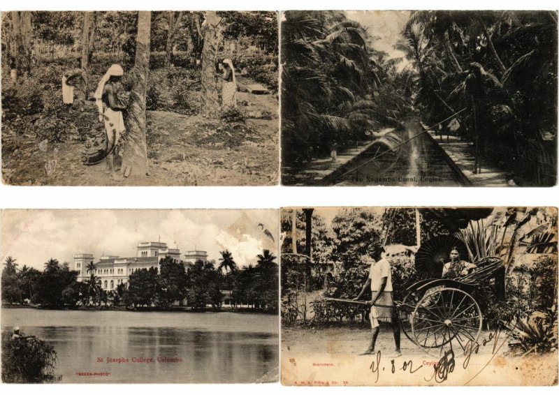 CEYLON SRI-LANKA ASIA 56 Vintage Postcards Pre-1930 ALL POOR CONDITION (L2721)