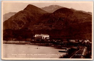1910's Royal Victoria Hotel And Snowden Llanberis North Wales Postcard