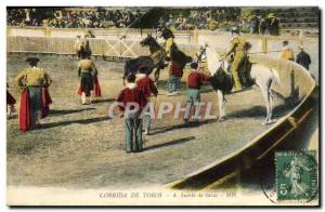 Postcard Old Bulls Bullfight Race Suerte de varas