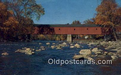 West Cornwall, VT USA Covered Bridge 1968 postal used 1968