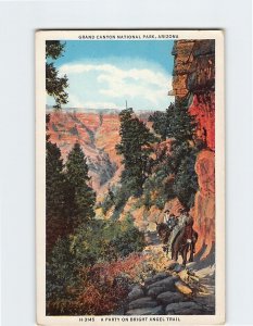 Postcard A Party On Bright Angel Trail, Grand Canyon National Park, Arizona