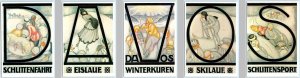 5 Repro DAVOS, SWITZERLAND ~ Mangold Burkhard 4x6 Installment Postcard Set