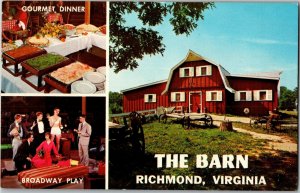 The Barn Dinner Theatre Oak Hill Country Club Richmond VA Vintage Postcard A46