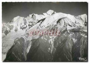 Modern Postcard Chamonix Haute Savoie The summit of Mont Blanc Aerial view