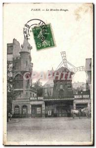 Paris Old Postcard Moulin Rouge