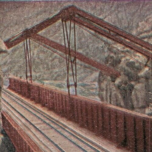 USA Hanging bridge In The Royal Gorge Vintage Postcard 07.64 