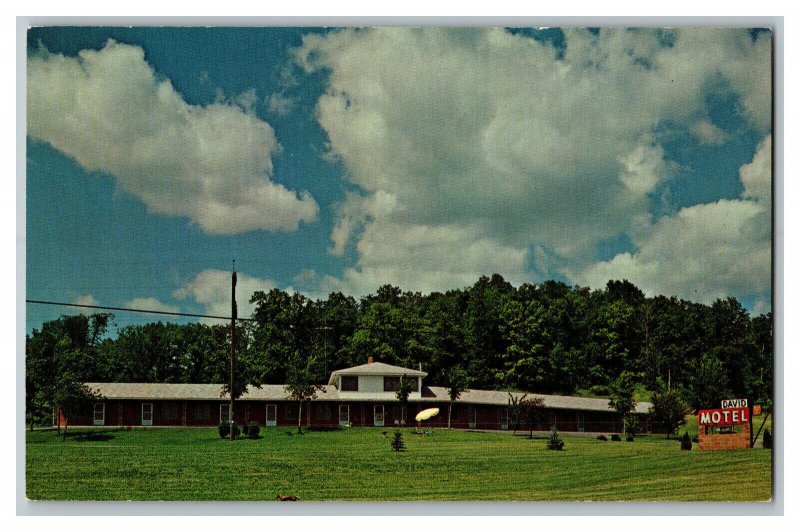 David Motel West Of Ellsworth Kansas Vintage Standard View Postcard 